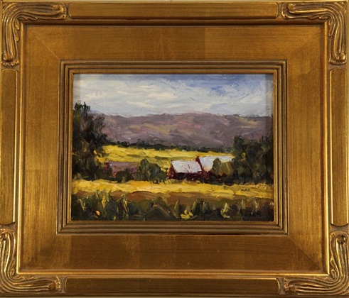 Barn, Sloan, 8” x 10,” oil on board, 2005