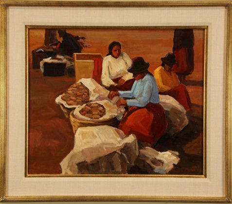 Southwest Market, Tom Mulder, 24” x 24,” oil on canvas