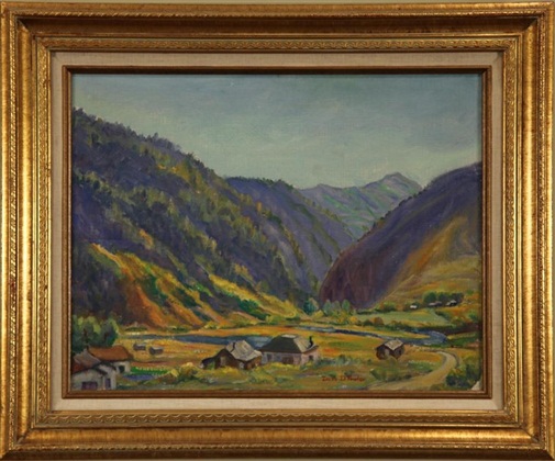 Frying Pan Canyon, Irene Fowler, c. 1920, 14” x 18,” oil on board