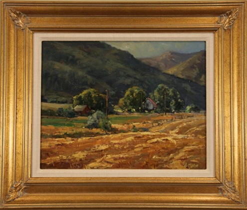 Cut Hay, Elva Malin, 16” x  20,” oil on canvas, 2003